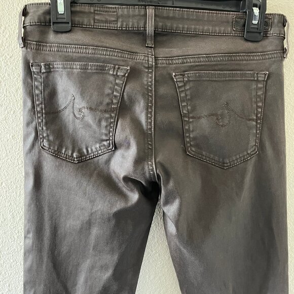 AG Adriano Goldschmied The Legging Brown Leatherette Ankle Skinny Jeans 27 - Picture 9 of 12